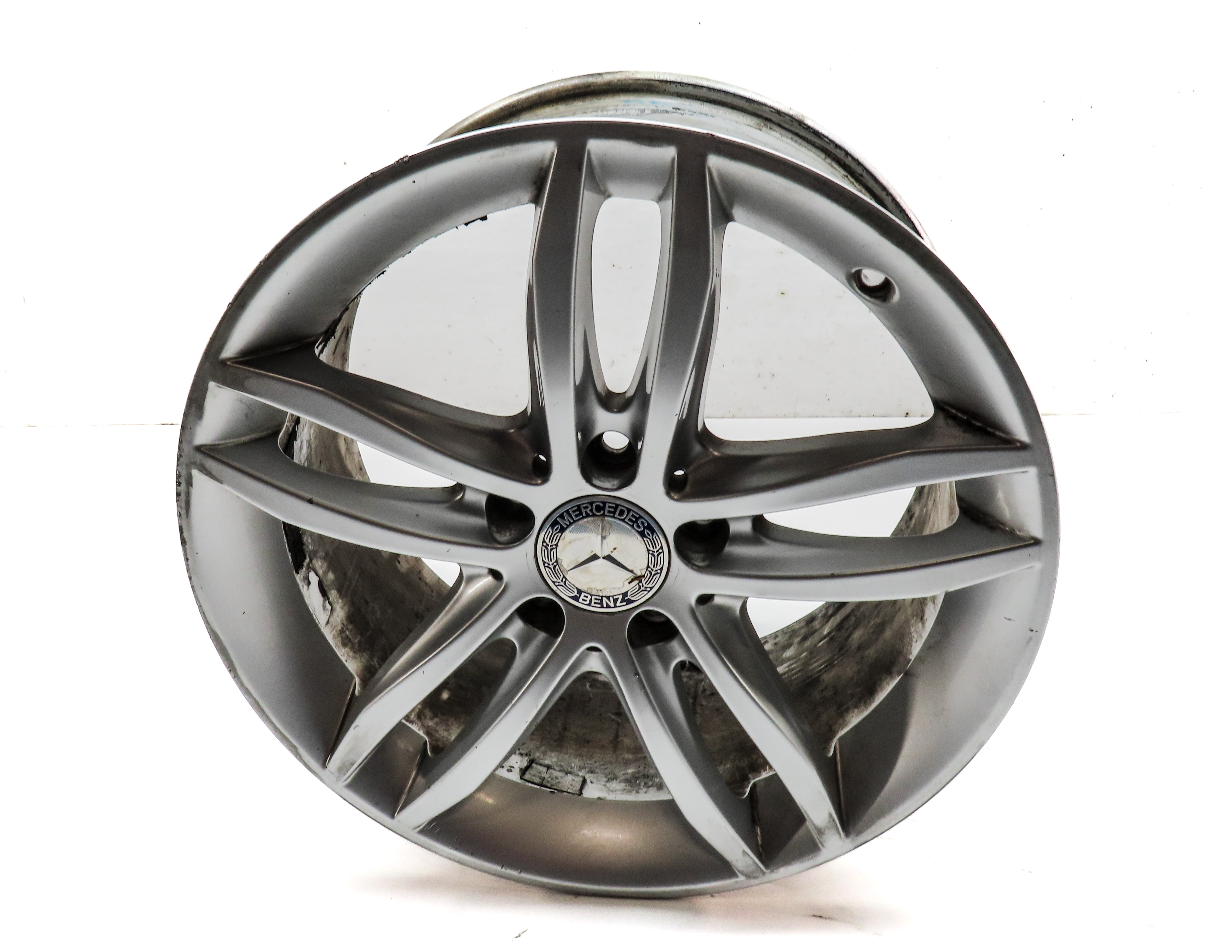 12-14 MERCEDES C CLASS (W204) 17x8.5 5 TWIN 10 SPOKE WHEEL RIM ALUMINUM ALLOY — exact item pictured
